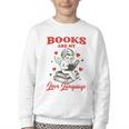 Books Are My LoveLanguage Cupid Valentines Youth Crewneck Sweatshirt