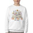 Chapter 12 Years Old 12th Birthday Wildflower Book Lover Youth Crewneck Sweatshirt