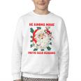 Christmas Bookish He Knows What You'Ve Been Reading Women Youth Crewneck Sweatshirt Christmas Bookish He Knows What You'Ve Been Reading Women Youth Crewneck Sweatshirt