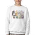 Coquette Bookworm Reading Enthusiast Book Lover Book Youth Crewneck Sweatshirt