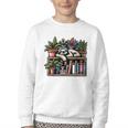 Cosy Sloth In Bookshelf With Plants Youth Crewneck Sweatshirt Cosy Sloth In Bookshelf With Plants Youth Crewneck Sweatshirt