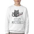 Cozy Mysteries Coffee And Novel For Book Lovers Youth Crewneck Sweatshirt
