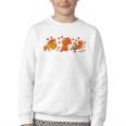 Cute Turkey Reading Book Librarian Bookworm Thanksgiving Men Youth Crewneck Sweatshirt