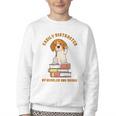 Easily Distracted By Beagles And Books Beagle Dog Youth Crewneck Sweatshirt Easily Distracted By Beagles And Books Beagle Dog Youth Crewneck Sweatshirt
