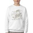 Even Her Books Were Naughty Santa Reading Christmas Youth Crewneck Sweatshirt