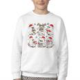Ghost Book Reading Christmas Books Lover Teacher Kids Youth Crewneck Sweatshirt