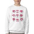 Heart Reading Books Valentine Teacher Boy Girl Book Lover Youth Crewneck Sweatshirt