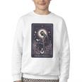 High Priestess Tarot Art Celestial Mystic Book Lover Youth Crewneck Sweatshirt High Priestess Tarot Art Celestial Mystic Book Lover Youth Crewneck Sweatshirt