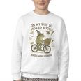 On My Way To Hoard Books And Cause Chaos Tom Foolery Youth Crewneck Sweatshirt
