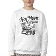 Hot Moms Read Books For Moms Book Lover Youth Crewneck Sweatshirt