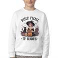 I'm Reading Halloween Witch Book Lover Youth Crewneck Sweatshirt I'm Reading Halloween Witch Book Lover Youth Crewneck Sweatshirt