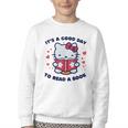 It's a Good Day To Read a Book Cute Cat Book Day Girls Boys Youth Crewneck Sweatshirt It's a Good Day To Read a Book Cute Cat Book Day Girls Boys Youth Crewneck Sweatshirt