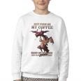 Just Pour Me My Coffee Hand Me My Book And Slowly Back Away Premium Youth Crewneck Sweatshirt