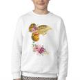 And Into The Library She Goes Book Lover Reading Bookworm Youth Crewneck Sweatshirt