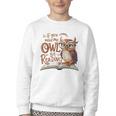 If You Need Me Owl Be Reading Book Lover Students Youth Crewneck Sweatshirt