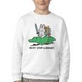 Next Stop Library Reading Book Youth Crewneck Sweatshirt