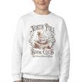 North Pole Readers Club Bookish Xmas Santa Book Reading Youth Crewneck Sweatshirt