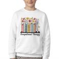 Occupational Therapy Wildflower Book OT Therapist Assistant Youth Crewneck Sweatshirt