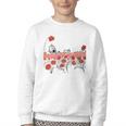 Poppy Field Wizard Of Oz Cowardly Brave Lion Book Youth Crewneck Sweatshirt