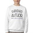 Published Author Est 2024 Ask Me About My Book Authors Books Youth Crewneck Sweatshirt