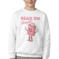 Read 'Em Western Cowgirl Retro Groovy Reading Books Youth Crewneck Sweatshirt Read 'Em Western Cowgirl Retro Groovy Reading Books Youth Crewneck Sweatshirt