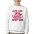 Read Your Heart Out Teacher Valentine Reading Book Lover Youth Crewneck Sweatshirt