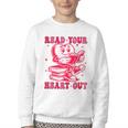 Read Your Heart Out Valentines Day Book Lover Bookish Teach Youth Crewneck Sweatshirt