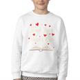Read Your Heart Out Valentines Day Book And Reading Lovers Youth Crewneck Sweatshirt
