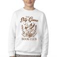 Reading Book Lover Bookish Librarian Silly Goose Book Club Youth Crewneck Sweatshirt