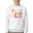 In My Reading Era Groovy Book Lovers Library Reading Women Youth Crewneck Sweatshirt