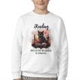 Reading Because Murder Is Wrong Books And Cats Book Lovers Youth Crewneck Sweatshirt Reading Because Murder Is Wrong Books And Cats Book Lovers Youth Crewneck Sweatshirt
