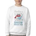 Reading Is Snow Much Fun Book Lover Winter Snowman Humor Youth Crewneck Sweatshirt