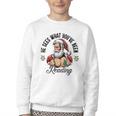 He Sees What You'Ve Been Reading Santa Xmas Book Lover Youth Crewneck Sweatshirt He Sees What You'Ve Been Reading Santa Xmas Book Lover Youth Crewneck Sweatshirt