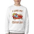 Smutty Book Lover I Like My Fictional Men Spicy Book Youth Crewneck Sweatshirt