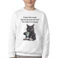 At Times I Think To Myself Drop The Book And Get Stuff Done Youth Crewneck Sweatshirt At Times I Think To Myself Drop The Book And Get Stuff Done Youth Crewneck Sweatshirt
