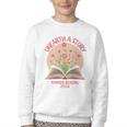 Unearth a Story 2026 Summer Reading Program Flowers Book Premium Tri-Blend Youth Crewneck Sweatshirt