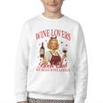Valentine’s Day Wine Lovers Book Club We Read Wine Labels Youth Crewneck Sweatshirt