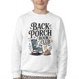 Vintage Reader Author Country Aesthetic Back Porch Book Club Youth Crewneck Sweatshirt