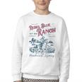 Western Book Love Cowboy Reader Bookish Bookworm Cowgirl Youth Crewneck Sweatshirt
