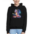Bookworm Book Lover Women Girls Dragon Reading Graphic Youth Hoodie