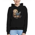 Cute Book Sea Otter Graphic Youth Hoodie