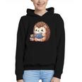 Cute Hedgehog Book Lover Readers Animal Reading Graphic Youth Hoodie Cute Hedgehog Book Lover Readers Animal Reading Graphic Youth Hoodie