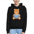 Cute Teddy Bear Reading Book Adorable For Readers Graphic Youth Hoodie