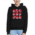 Heart Reading Books Valentine Teacher Boys Girls Book Lover Graphic Youth Hoodie
