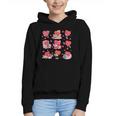 Hearts Reading Book Lovers All Booked For Valentine Graphic Youth Hoodie
