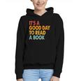 It's A Good Day To Read A Book Retro Vintage Teacher Graphic Youth Hoodie