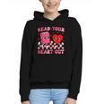 Read Your Heart Out Cute Reading Book Lover Graphic Youth Hoodie