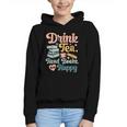 Women's Drink Tea Read Books Nerd Book Reader Book Reading Lover Graphic Youth Hoodie