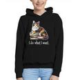 Womens Girls Books I Do What I Want Calico Cat Lover Graphic Youth Hoodie