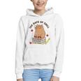 100 Days Of Chill Cute Capybara School Book Lover Graphic Youth Hoodie